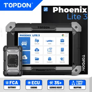 TOPDON Phoenix Lite3 2025 Upgraded TopDon Scanner of Lite 2 Bidirectional Scan Tool with CAN-FD Car Diagnostic Scanner Tool 35+ Maintenance Resets Topology Mapping ECU Coding FCA Autoauth