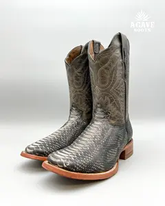 Cowboy Boot Gray Python