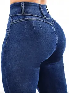 Women's Butt Lifting Jeans, High Waist High Elastic Tummy Control Skinny Long Pants, Fashion Elegant Casual Trousers Suitable For Date, Commuting, Shopping, Womenswear