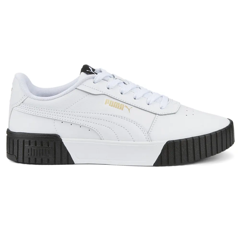 PUMA Womens Carina 2.0 Perforated Platform Sneakers Shoes Casual - White