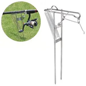 Automatic Fishing Rod Holder High Sensitivity Sea Pole Spring Ground Plug Long Cast Holder Automatic Lifting Rod Stand