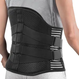 [Breathable Back Brace] Breathable Compression Lower Back Belt with Lumbar Support Pad - Ideal for Strained Muscles, Hand Wash Only for Men & Women