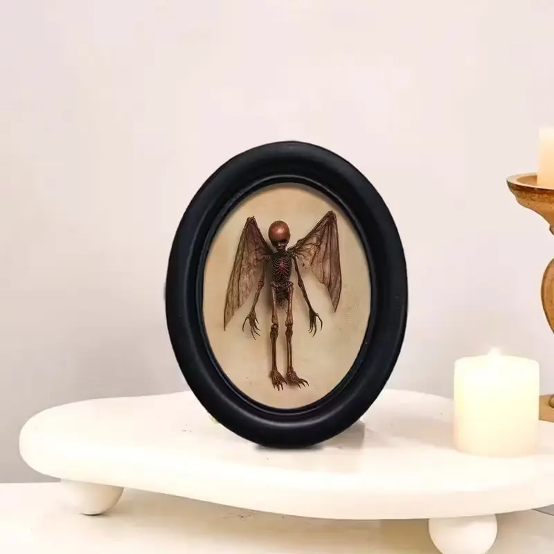 Vintage Art Style Melancholic Spooky Elf Pattern Decorative Room Decor Ornament Home Item Ornaments, Holiday Decor, Festive Decoration, Perfect for Halloween Christmas Thanksgiving Wall Decoration