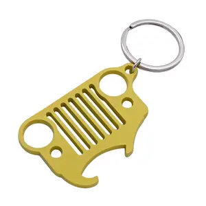 4x4 Off-Road Grill Grille Bottle Opener Keychain (Yellow)