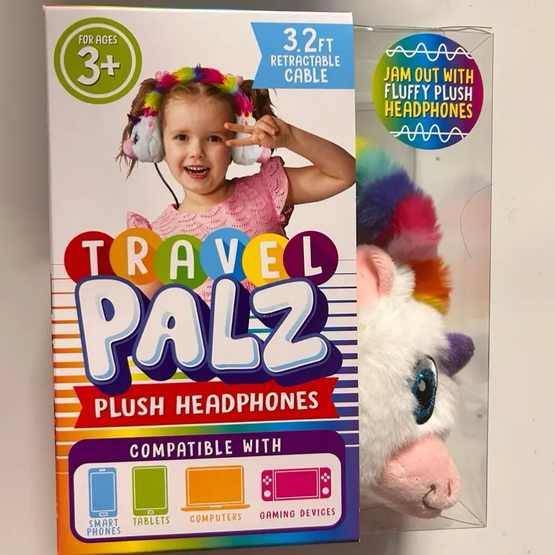 Kids plush headphones unicorn