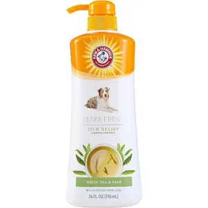 Arm & Hammer for Pets Ultra Fresh Itch Relief Shampoo with Oatmeal & Aloe Value Size with Pump 24oz | Great Smelling Dog Grooming Supplies, Dog Bathing Supplies, Dog Wash, Puppy Shampoo, Pet Shampoo