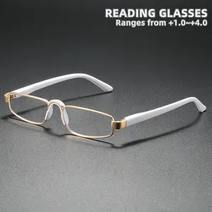 UniGender Retro Metal Reading Glasses with 1.10-4.00 Magnification - Business Style weight Durable Eyewear for Office, Computer & Book Reading - Ideal for Parents,christmas Blocking Progressive Carbon Fiber Anti Light sized Sunglasses Fit