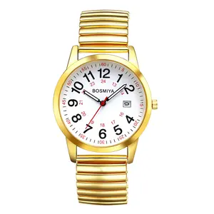 OIDEA Unisex Elastic Strap Analog Quartz Watch - Stainless Steel Business Fashion Watch with 24-Hour Display, Bold Numerals, Date Window, Casual Trendy Durable Wristwatch, Versatile Style, Ideal for Nurses, Practical Gift, Casual Trendy Wristwatch,summerv