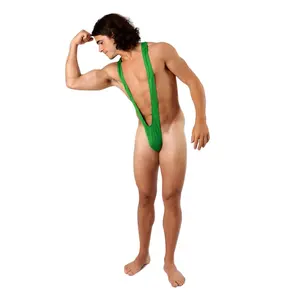 Borat Mankini Thong Swimsuit (luminous Green) Adult Costume
