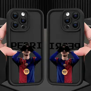 Football Star P-Pedri NO.8 Phone Case Compatible with for iphone 17, 16E, 16, 15, 14, 13, 12, 11 Pro Max, Mini, Air, XR, XS, X, 7, 8 Plus, Shockproof Soft TPU Back Cover, Pedri