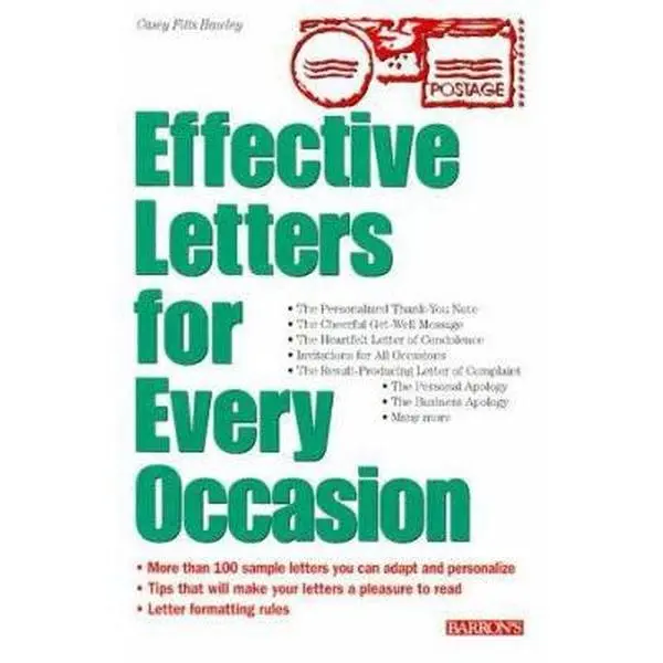 USED Book - Effective Letters for Every Occasion: 100 Sample Personal Letters to Inspire Your Own Correspondence Needs by Casey Fitts Hawley (Paperback) - english