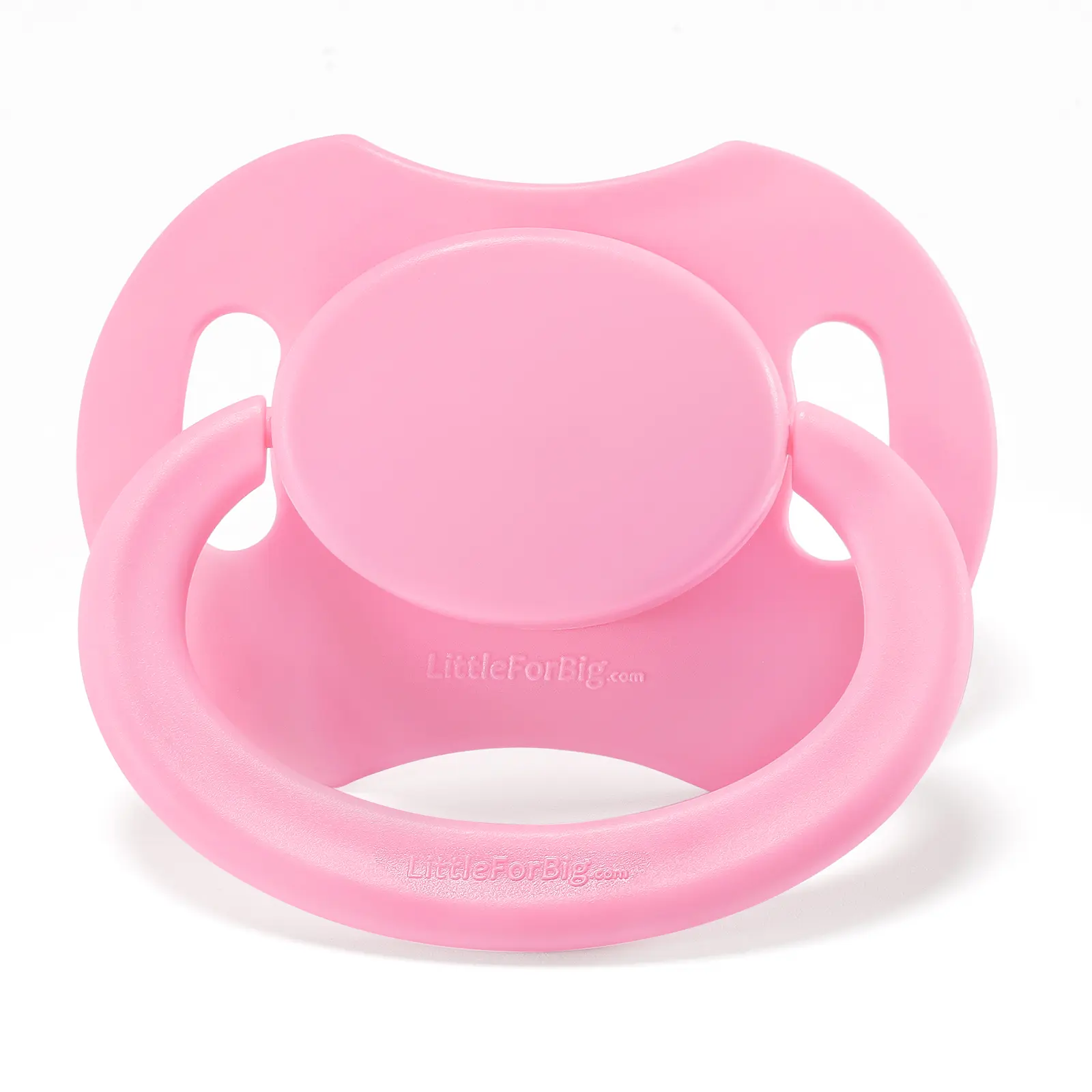 LittleForBig Bigshield Generation-ll Adult Sized Pacifier Rosy - Comfortable & Stylish Adult Pacifier with Clear Silicone Nipple & Dust Cap