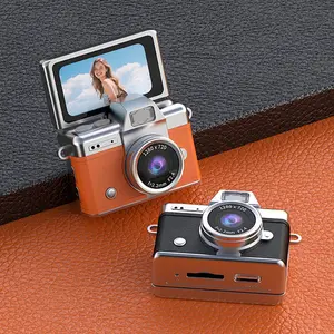 Mini Thumb Camera with Flip Selfie Screen, Keychain Camera with Necklace, Student Outdoor Sports Camcorder, Rechargeable Pocket Camera, Digital Camera, Beginner Digital Camera