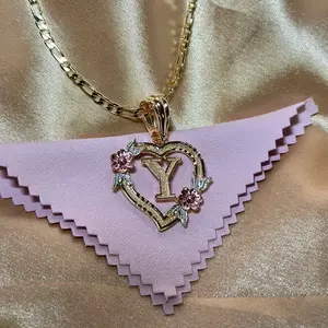 Initial Y heart Necklace