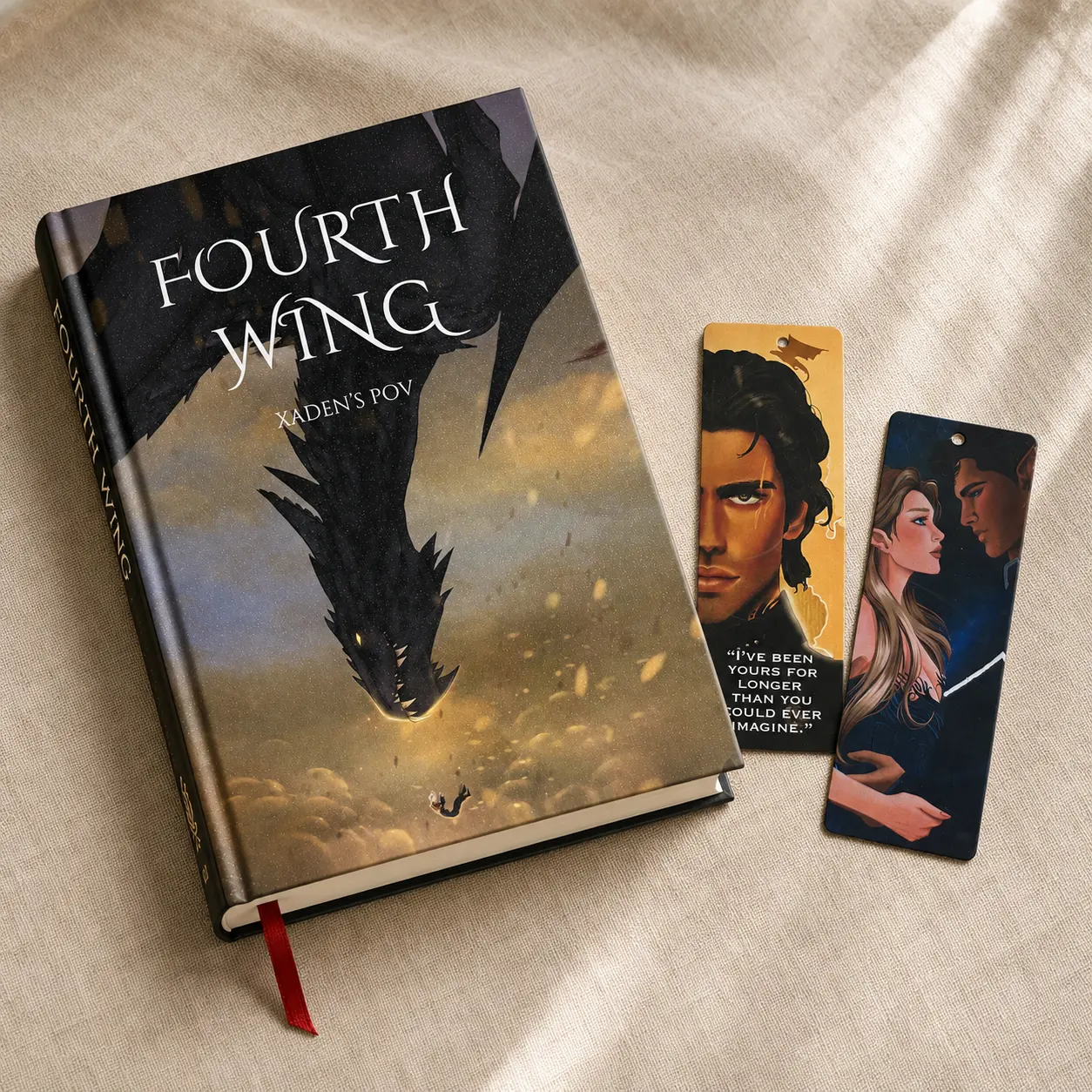 Dragon Rider Fantasy Hardcover Journal, Dark Romance Inspired Notebook, Illustrated Book Cover, Gift for Fantasy Readers