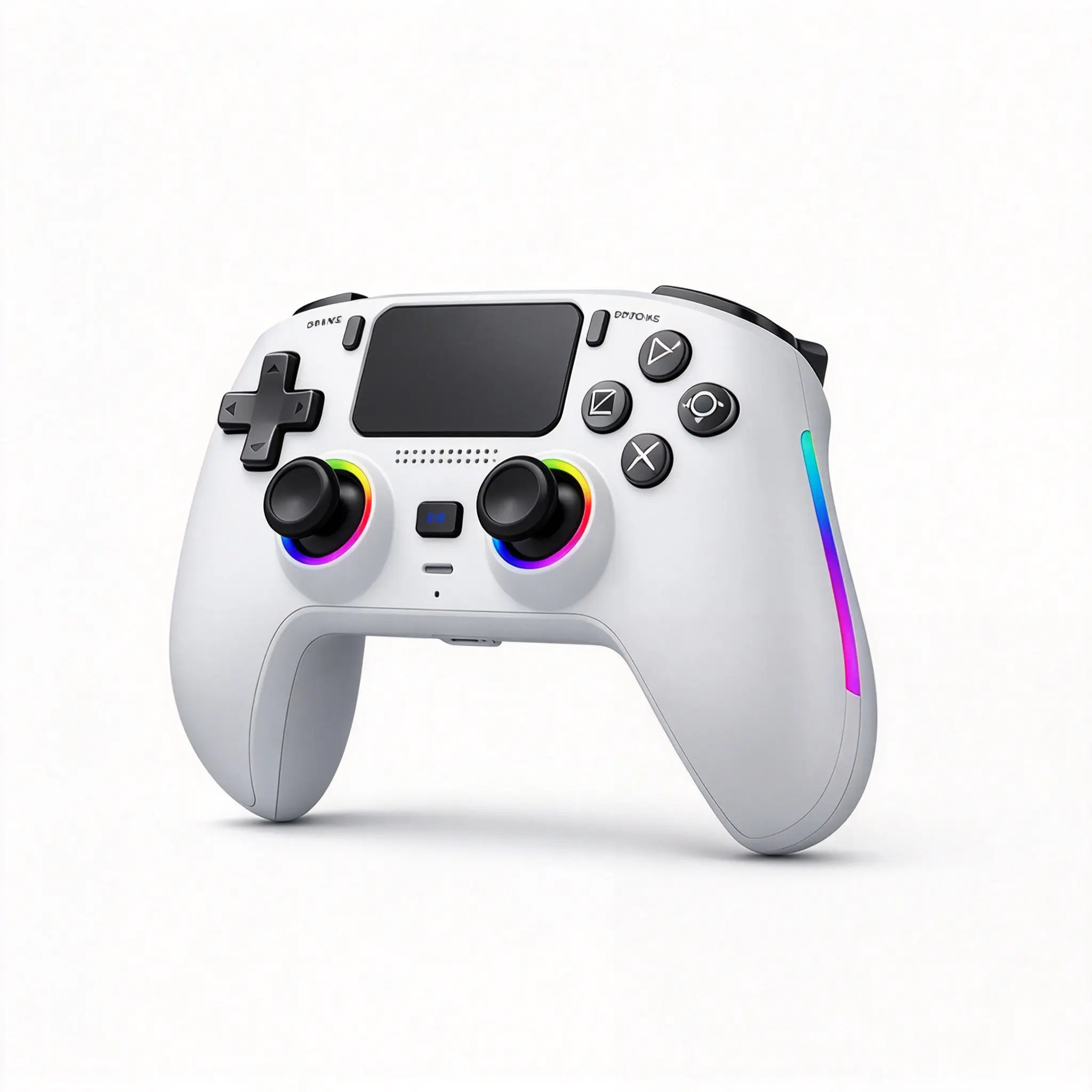 RGB Wireless Gaming Controller with Bluetooth 5.2 for PS3/PS4, Steam, Windows PC - Gamer Stuff with 7-Color Lighting, 1000mAh Battery, Hall Effect Controls, Turbo Function, Programmable Buttons, 3.5mm Headphone Jack(no PS5)