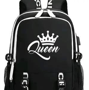 Large queen backpack with USB port and headphones plug
