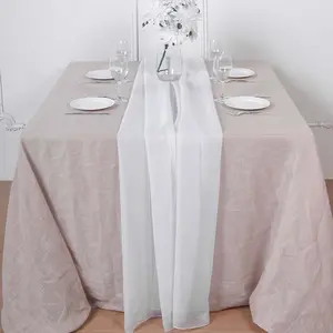 Chiffon Table Runner 6ft White - Stylish & Lightweight Event Table Decor