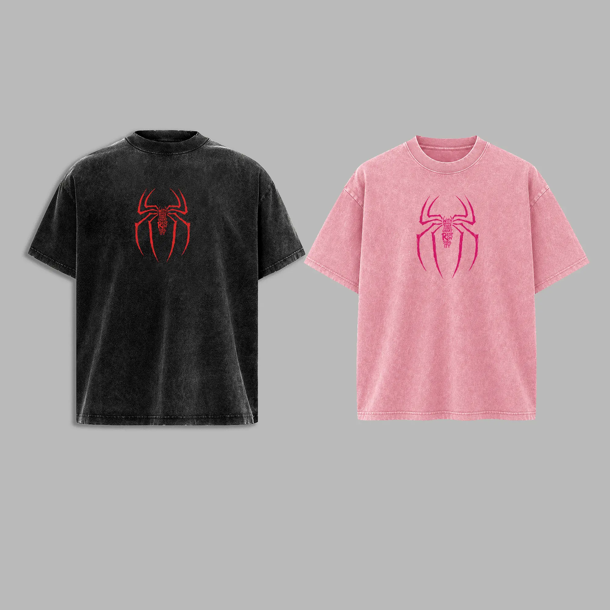 Spidey Couple Matching Shirt (ver2), Vintage Inspired Oversized Graphic T-Shirt, Movie Actor Fan Tee, Peter Web Hero Shirt, Y2K Comic Streetwear Top, Black Cotton Unisex Tee, Gift for Movie Lovers