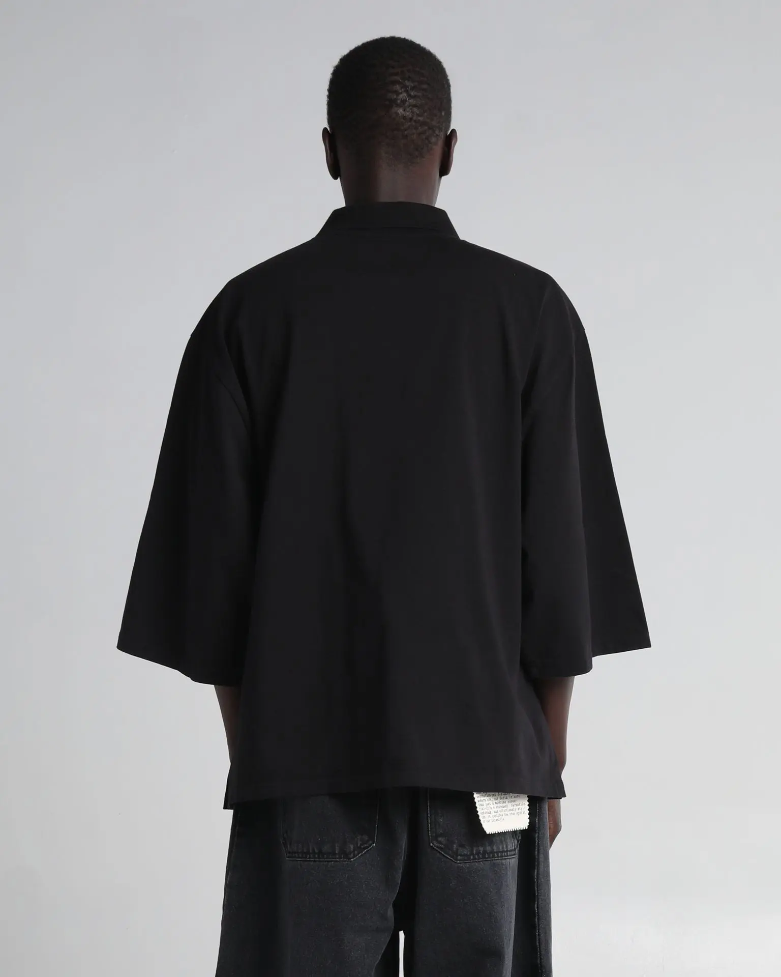 Garment Dye Drop Shoulder Polo Shirt