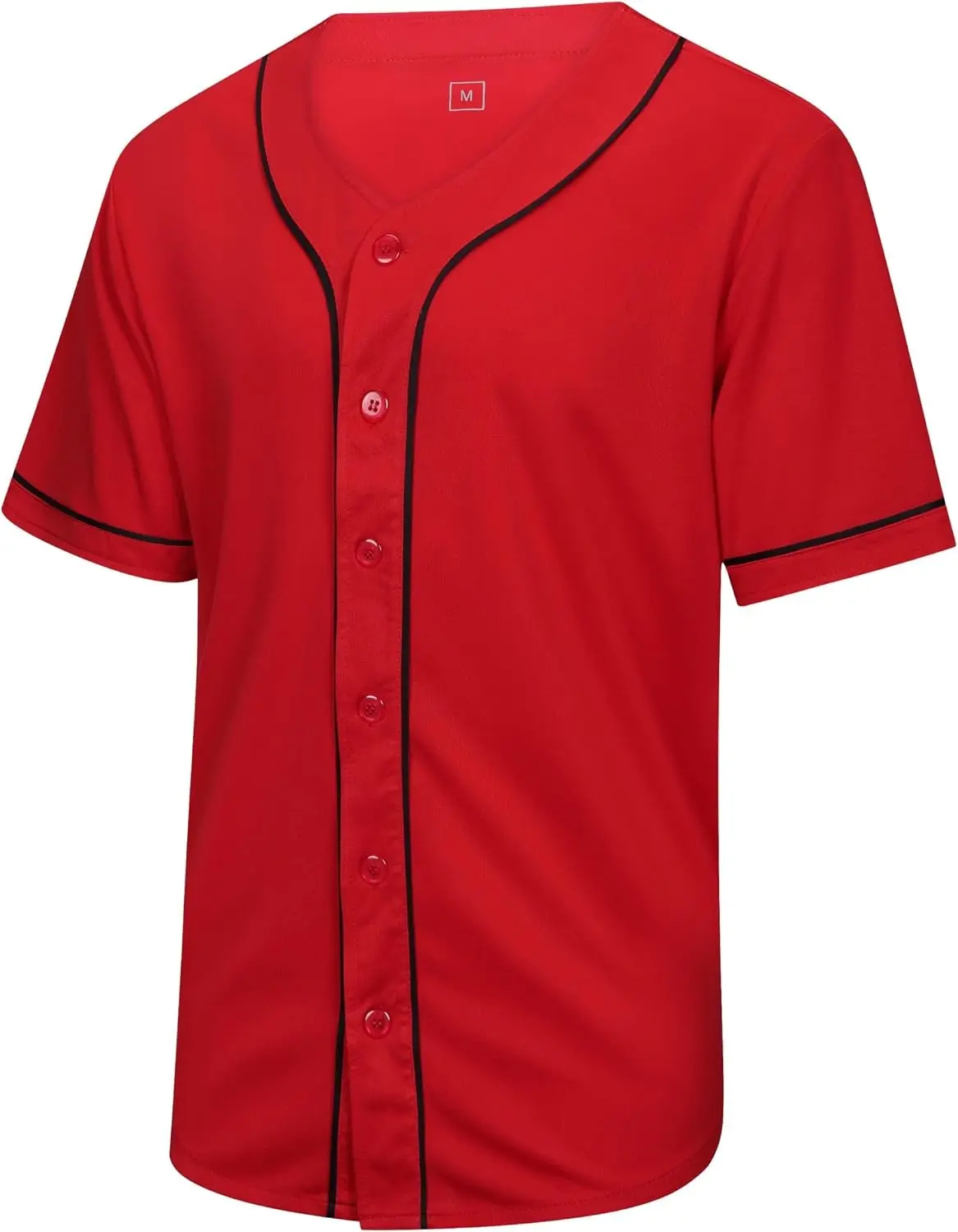 Blank Plain Baseball Jersey Short Sleeve Button Down Shirts Sports Hip Hop Hipster Jersey S-3XL