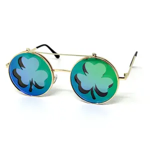 Costume Cosplay Masquerade Halloween Disco Party St. Patrick Day Shamrock Sunglasses