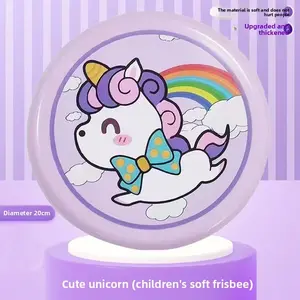 Soft Flying Disc Safe Soft Rubber Throwing Disc Stress Relief Toy Outdoor Game for Kids Students