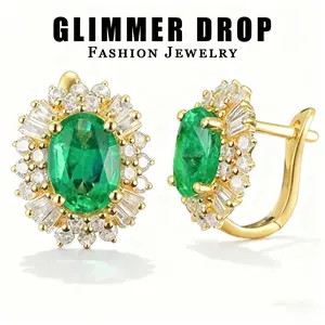 【Glimmer Drop】Royal Design Zircon Ear Clips - Niche Luxury 2025 New Trend Autumn Winter Earrings fizzing  jewelry Copper accessories for women vintage jewelry non tarnish jewelry