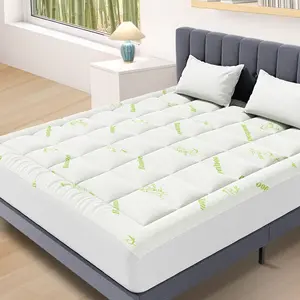 Sweetcrispy Ultra Soft Mattress Topper，Viscose Made from Bamboo Pillow Top Mattress Pad，Naturally Cooling for Hot Sleepers