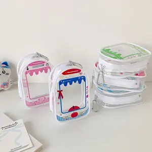 PVC Transparent Doll Bag, Dustproof Storage Pouch for 10cm Cotton Dolls, Trendy Plush Toy Organizer, Stuffed Animal Storage, Girls Backpack Decoration Accessories