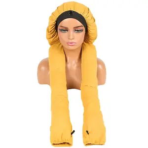 Women’s high-elasticity ice silk night cap for long braids/messy braids