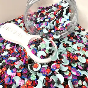 FAKE Devilish Night w/Glow Moon, Halloween Polymer Clay Sprinkle (NOT EDIBLE)