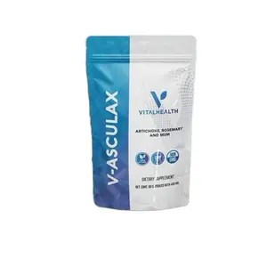 Vital Health V-Asculux Dietary Supplement with Artichoke Rosemary and MSM 180 Capsules
