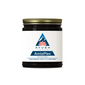 Ayush Herbs AmlaPlex Natural Amla Jam - Chyawanprash with Amla, Ashwagandha, Indian Honey - Immune Support, Digestive Health - 30 Servings Herbal Supplement