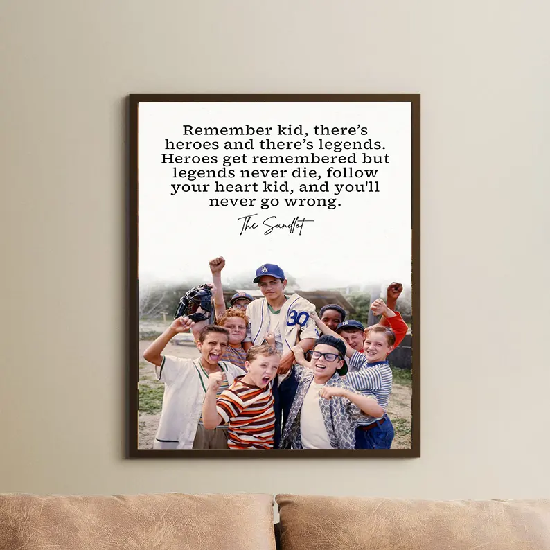 The Sandlot Movie Unframed Poster Print, Vintage Baseball Wall Art, Retro Summer Film Decor, Classic Sports Aesthetic Poster, Mid Century Style Baseball Artwork, Nostalgic Movie Wall Decor, Gift for Baseball Fans, Film Lover Gift for Him