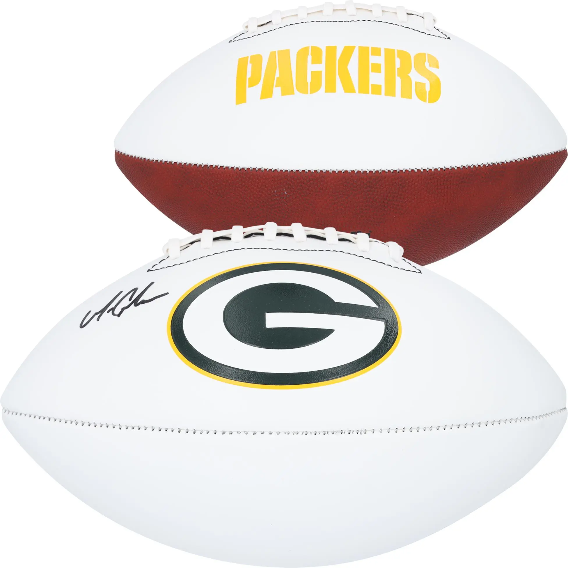 Matthew Golden Green Bay Packers Autographed Franklin White Panel Football - Fanatics Authentic Certified