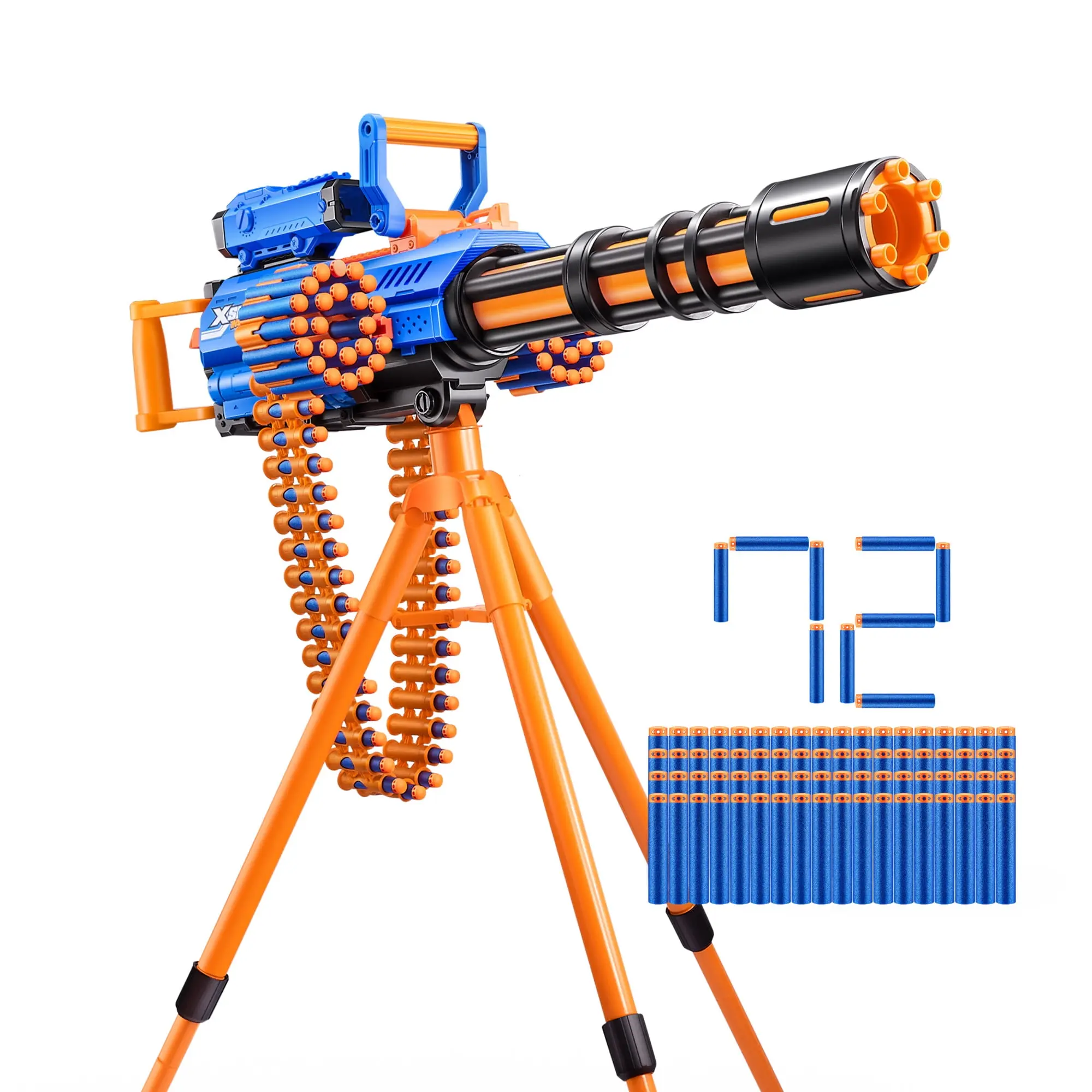 XSHOT By ZURU Insanity Motorized Rage Fire Dart Blaster For Kids Outdoor Competitive Games Tripod Stand 72 Darts Pack
