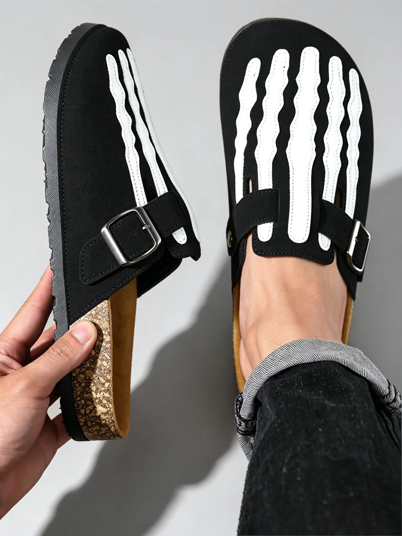 Men's Closed Toe Slip On Casual Trainers - PU Leather Walking Shoes with PVC Sole, Casual Wear Footwear for Daily Use