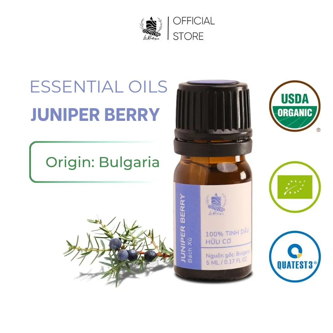 Organic Juniper Berry Essential Oil - 100% Pure Natural - Bulgaria Origin - Purifying Aromatherapy - Le Rustique