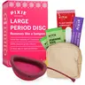 Pixie Menstrual Disc for Feminine Care - Ranked 1 for Best Tampon Alternative Period Disc - 100% Medical-Grade Silicone - Removes Like a Tampon - Wear 12 Hours - Capacity of 7 Tampons (Large, Plum)