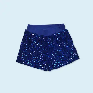 Blue sequins baby girls July 4th shorts kids shorts
