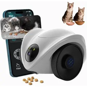 Pet Camera Treat Dispenser | Movable Pet Robot Camera,1080P Indoor Security Camera,2-Way Talk, Night Vision,Motion Detection