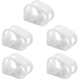 1/4" - 1/2" Plastic Tubing Clamps 5 Pcs Adjustable Tube Clamp Peg Tube Clip Laboratory Pinch Valve Flow Control Hose Clamp for Wine Beer Bottle and Infusion Bottle (White)
