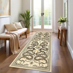 Abstract Snake Pattern Long Carpet for Hallway, Living Room Rug, Office Mat, Home Decor, Bedroom Kitchen Decoration, Animal Print Rug, Decorative Rug, Abstract Area Rugs