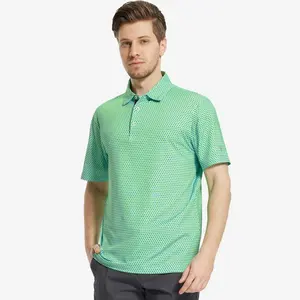 M MAELREG Men's Polka Dot Print Polo Shirt, Performance Golf Shirt, comfortable lapel shirt, stylish casual tops, men's T-shirt,Outdoor Tops