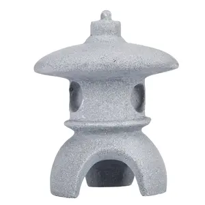 Mini Japanese Pagoda Statue 3.5" — Zen Garden Decor for Bonsai & Tabletop