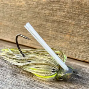 Pumpkin Shad Series with Yellow accent Swim Jig
