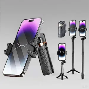 Mini Pocket Portable Bluetooth-compatible Selfie Stick, Telescopic Multifunctional Tripod, Foldable Monopod, Integrated Wireless Shutter