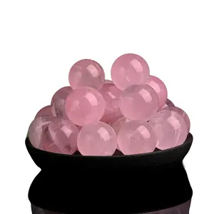 Natural Rose Quartz 20MM Ball Madagascar powder crystal ball, desktop home decoration item, office gift, gift for others