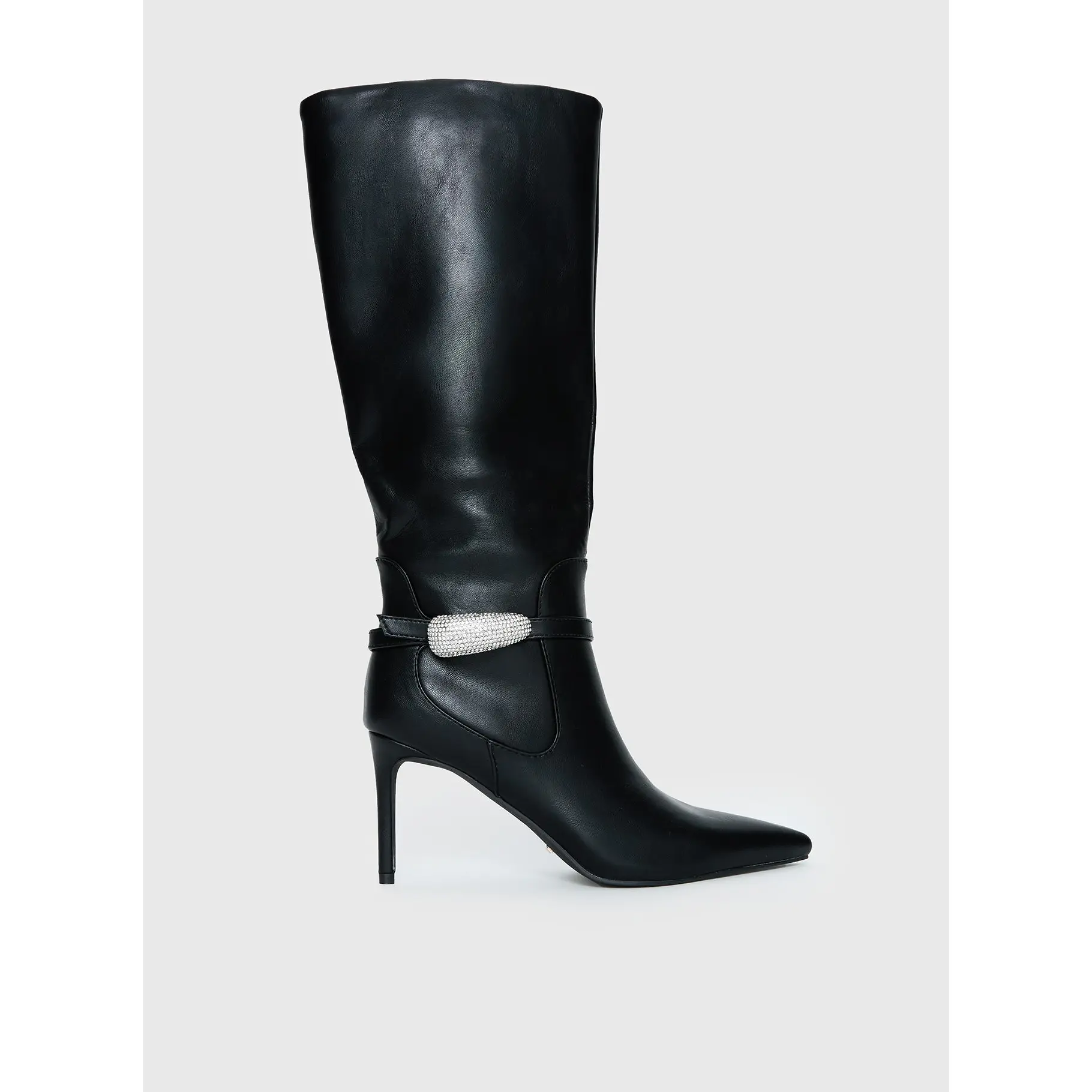Billini Domineca Knee High Heeled Boots Black